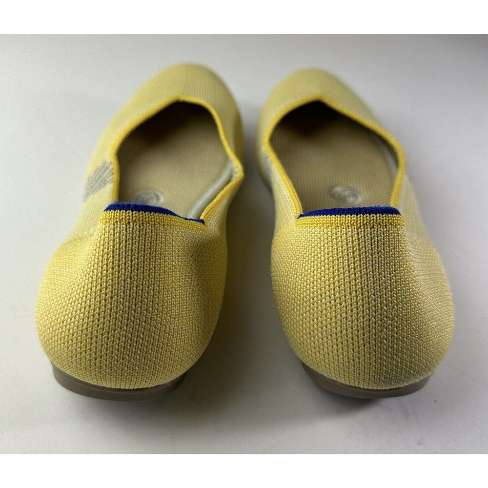 Rothy's Round Toe The Flat Ballet Slip On Knit Shoes Sunshine Yellow Women's 6 - Picture 8 of 11